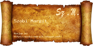Szobi Margit névjegykártya